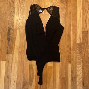 Black lace bodysuit bebe